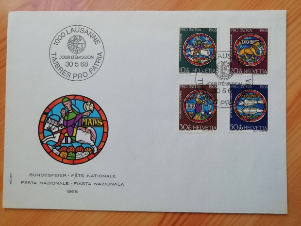 1968-as ritka Svjci FDC