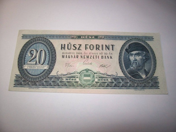 1969 vjrat 20 forintos. C071. Kp szerint