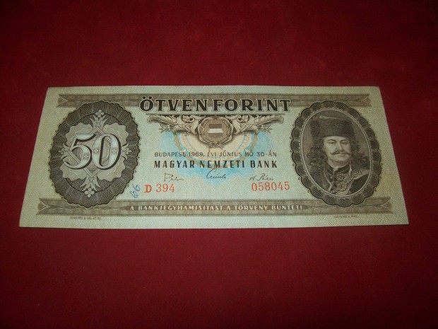 1969 vjrat 50 forintos. D394. Kp szerint