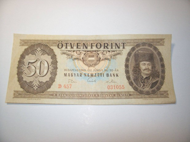 1969 vjrat 50 forintos. D457. Kp szerint