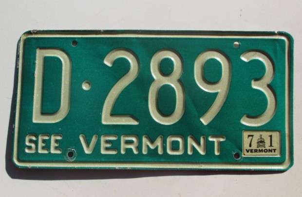 1971-es rgi Vermont llambeli USA rendszm