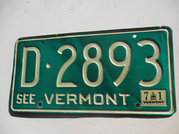 1971-es rgi Vermont llambeli USA rendszm elad!