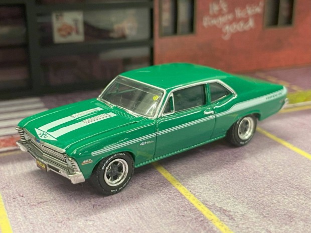 1972 Chevy Nova modellaut - Greenlight 1:64 mret