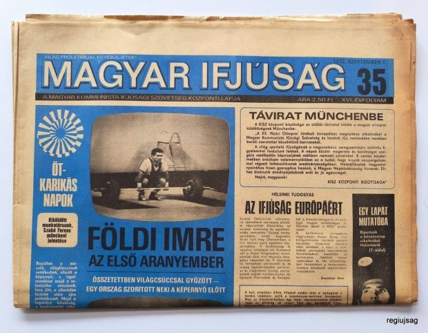 1972 szeptember 1 / Magyar Ifjsg / jsg - Magyar