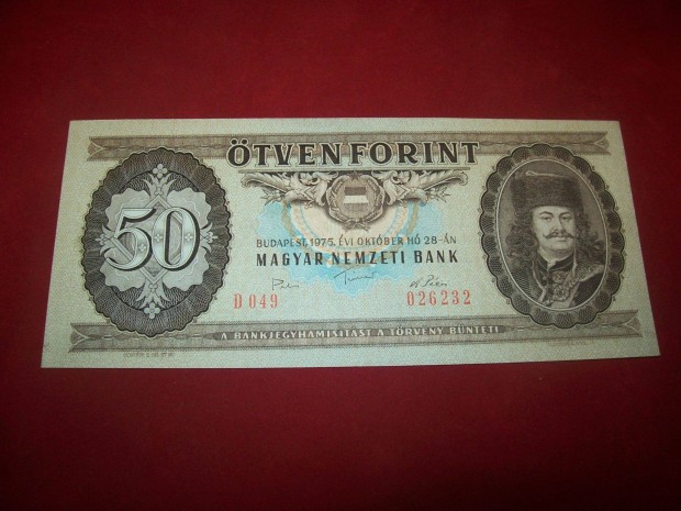 1975 vjrat 50 forintos. D049. Aki 2025 vben 50 ves