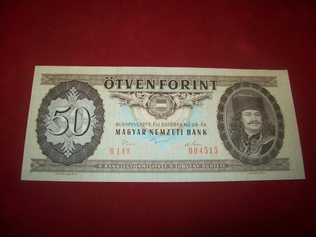 1975 vjrat 50 forintos. D149. Aki 2025 vben 50 ves