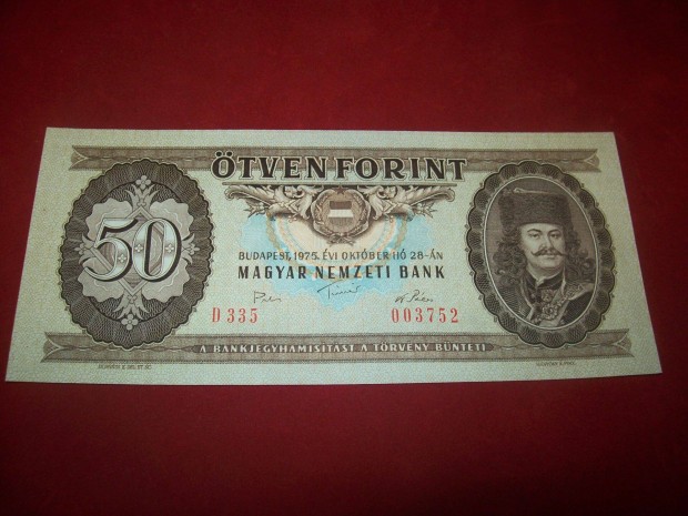 1975 vjrat 50 forintos. D335. Aki 2025 vben 50 ves