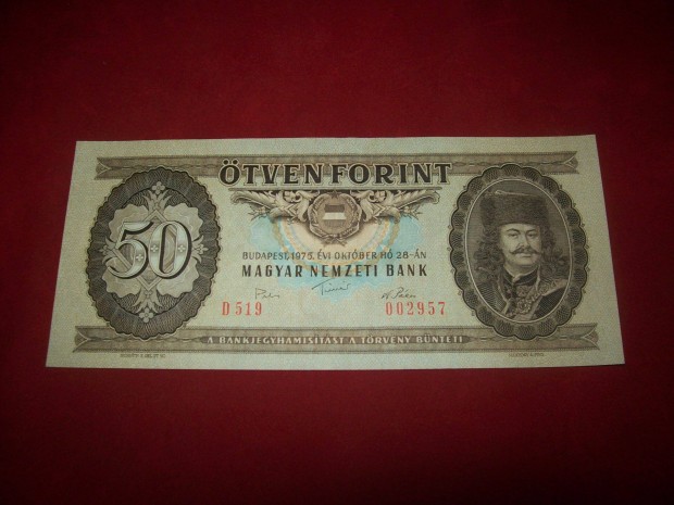 1975 vjrat 50 forintos. D519. Aki 2025 vben 50 ves