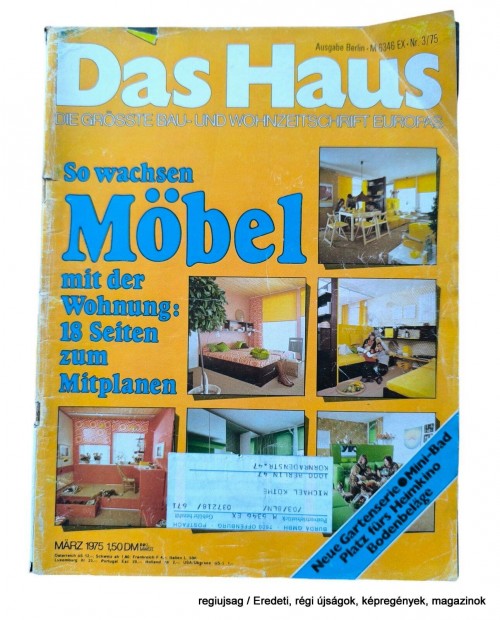 1975 mrcius / Das Haus / Eredeti jsg Ssz.: 30538