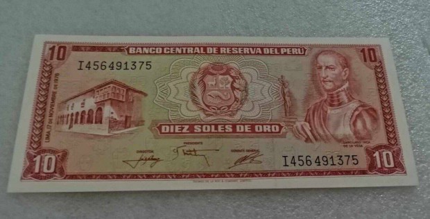 1976 / 10 Oro UNC Peru (VV)