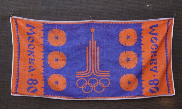 1980 Moszkva Olimpia emlktrgy ritkasg nagymret frottr trlkz