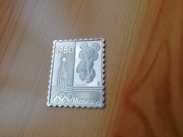 1980-as jelzet ezüst bélyeg különlegeség Moszkvai Olimpia ritka