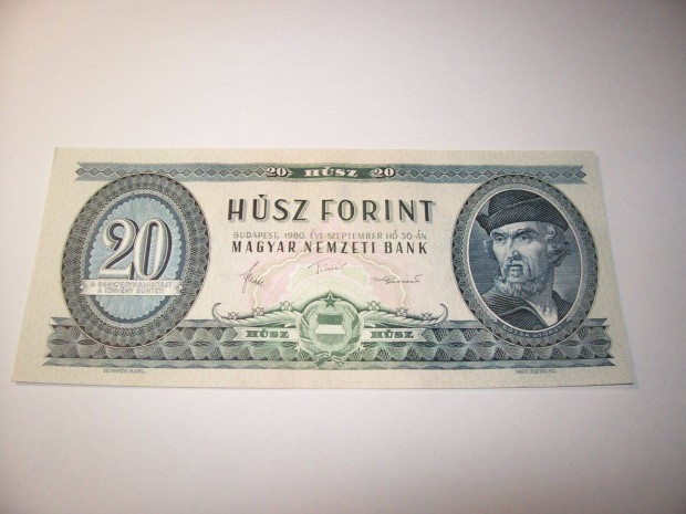 1980 vjrat 20 forintos. C264. Kp szerint