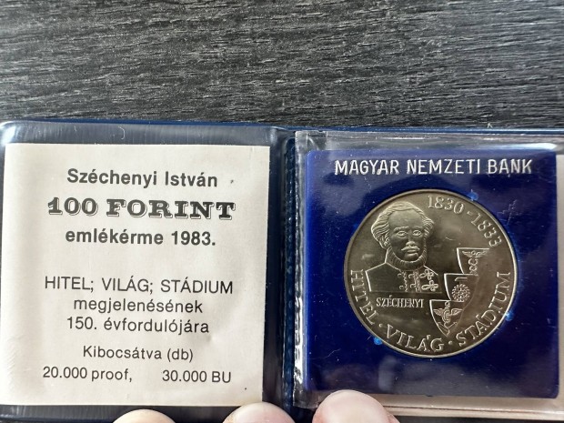 1983 100 Forint Szchenyi Istvn BU MNB tokban