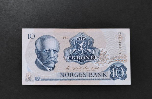 1983 / 10 Kroner / Korona aUNC Norvgia (MM)