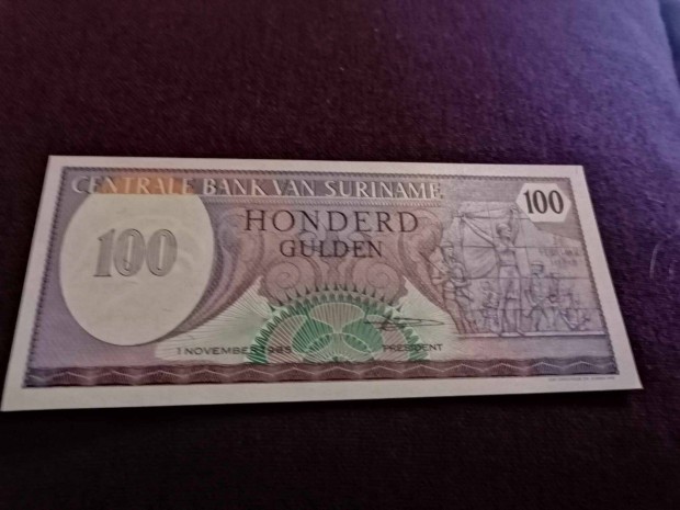 1985 / 100 Gulden UNC Suriname (MM)