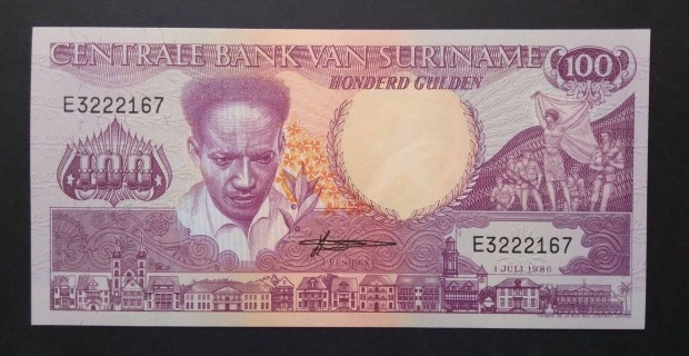 1986 / 100 Gulden UNC Suriname (MM)