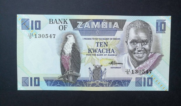 1986 / 10 Kwacha UNC Zambia (MM)