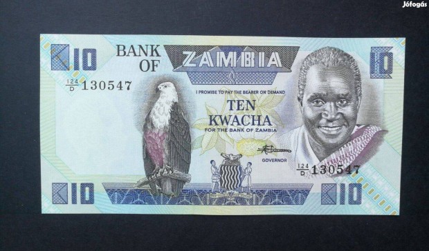 1986 / 10 Kwacha UNC Zambia (MM)