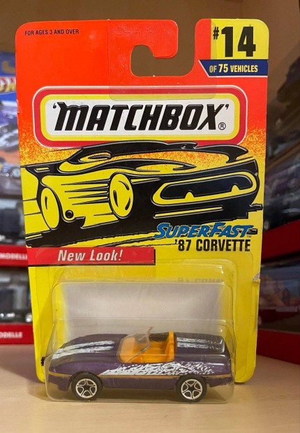 1987 Corvette Matchbox Super Fast '14' 75 vforduls modell 1997!