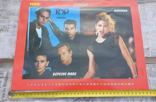 1989-es pop sztr fali naptr elad