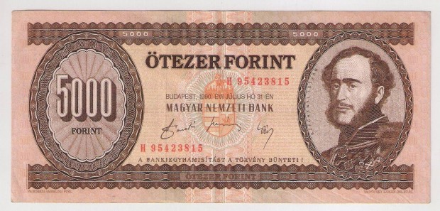 1990. 5000 forint H szris EF