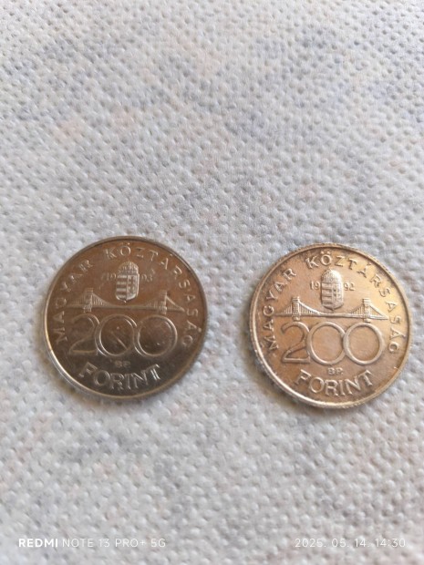 1992 és 1993 ezüst 200 ft