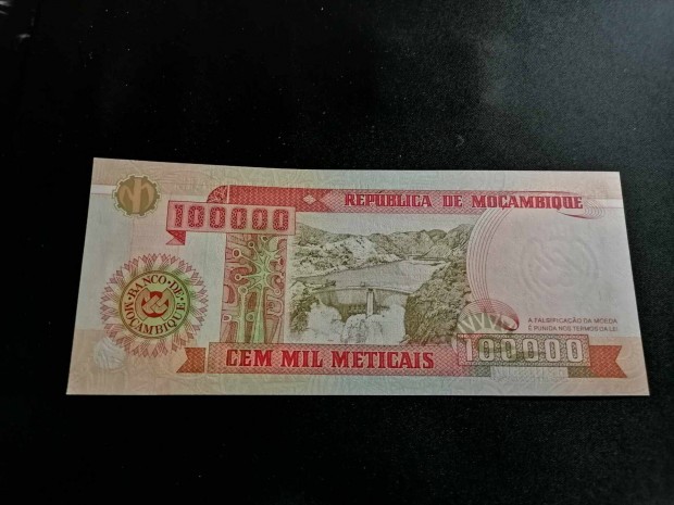 1993 /100 000 Meticais UNC Mozambique Vizjeles!