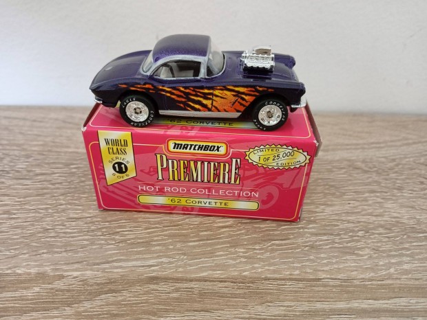 1995 Matchbox Premiere Collection '62 Chevy Corvette Blue/Flames