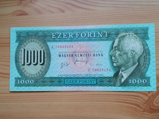 1996-os papír 1000 Forintos "Bartók Béla" ritkább E sorozatú
