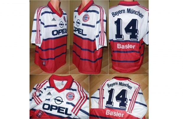 1998-as Adidas FC Bayern Mnchen #14 Mario Basler mez