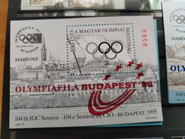 1998-as Olimpiafila emlkv piros fellnyomattal