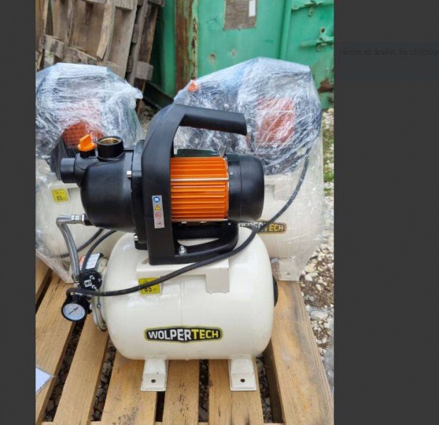 19L-es acltartllyal, j llapot hzi vzm, 600W-os hidrofor, garis