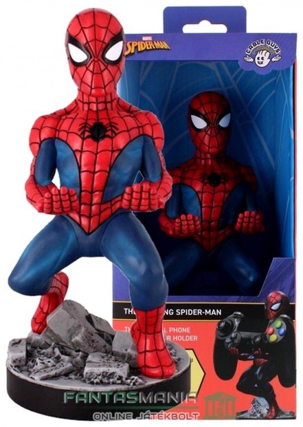 19-21 cm Pkember Spider-Man kontroller s telefon tart szobor