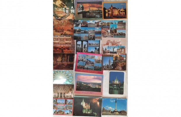 19 darab budapesti, postatiszta képeslap eladó
