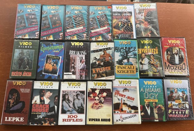 19 darabos vico vhs kazetta csomag.