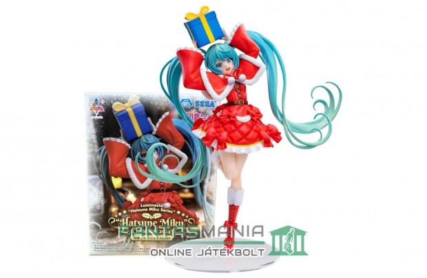 19cm-es Anime figura - Vocaloid Hatsune Miku nekes avatar karcsonyi