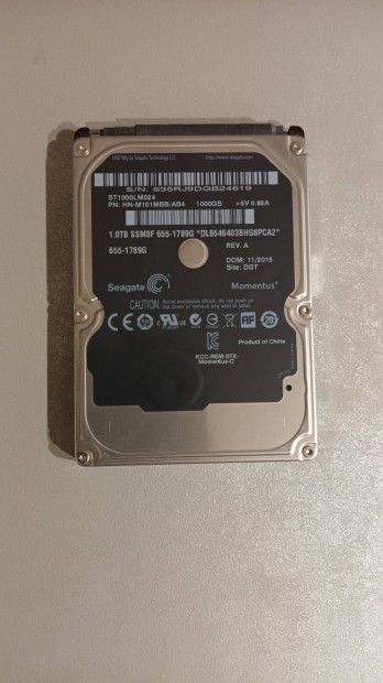 1TB HDD 2,5 coll tároló eladó