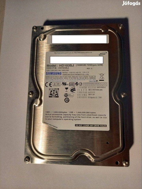 1TB Samsung HD103Uj 7200rpm/32M SATA HDD, Norbertnek