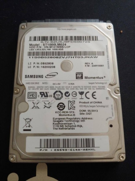 1TB Samsung Momentus laptop hdd