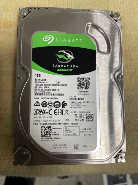 1TB Segeate (Barracuda) 3,5" HDD