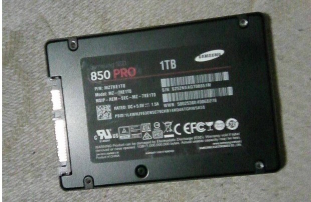 1TB-os Samsung 850 Pro SSD (új, nagykerből-kifutó széria) Postázom is!