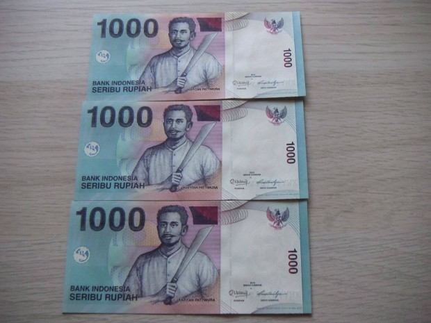 1.000 Rpia 3 db Sorszmkvet 2013 Indonzia