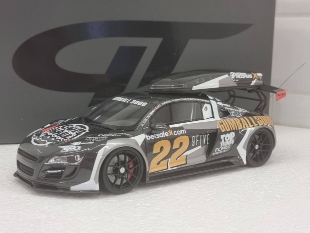 1/18 1:18 AUDI R8 Gumball 3000 2020, GT Spirit modell