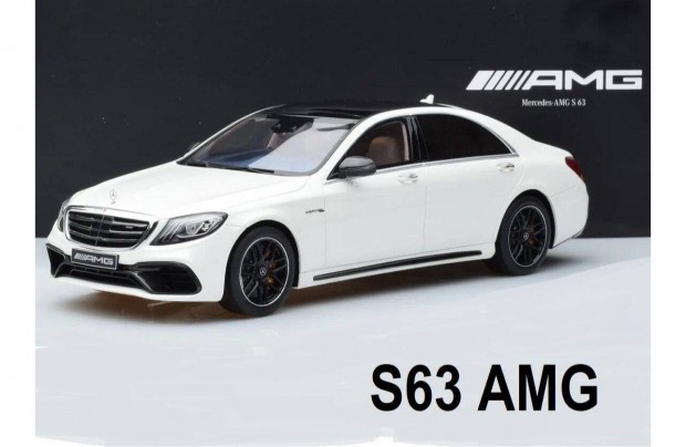 1:18 Mercedes S63 AMG limitált, sorszámozott új gyári dobozos modell