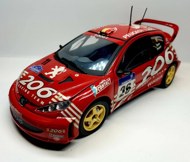 1/18 Peugeot 206 WRC Solido kiads autmodell 