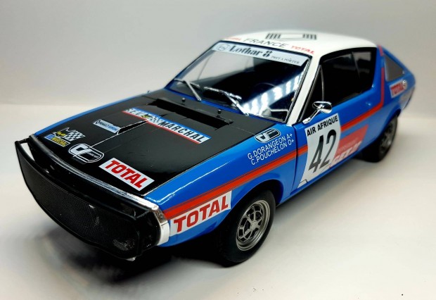 1/18 Renault 17 Rally Abidjan Nice (1976) Solido kiads autmodell 