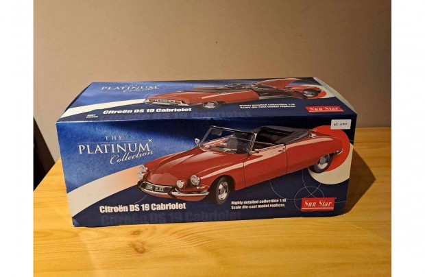 1:18 Sunstar Platinum Citroen DS19 Cabriolet modell
