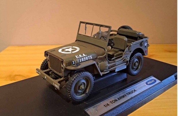 1:18 Welly Jeep Willy Katonai terepjr modell