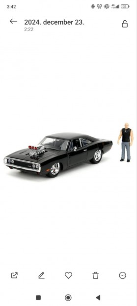 1:24 Jada toys Dodge charger fast and furios.